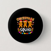 Christmas Squad Funny Xmas Gingerbread Family Matc Button (Vorderseite)