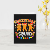 Christmas Squad Funny Xmas Gingerbread Family Matc Karte (Gelbe Blume)