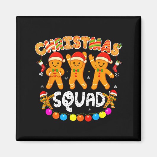 Christmas Squad Funny Xmas Gingerbread Family Matc Magnet (Vorne)