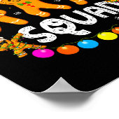 Christmas Squad Funny Xmas Gingerbread Family Matc Poster (Ecke)