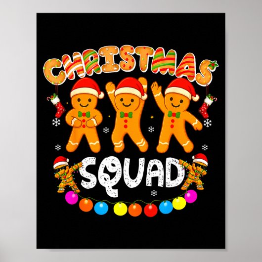 Christmas Squad Funny Xmas Gingerbread Family Matc Poster (Vorne)