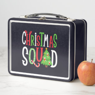 Christmas Squad Funny Xmas Tree Family Matching Metall Brotdose