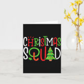 Christmas Squad Funny Xmas Tree Family Matching Pa Karte (Gelbe Blume)