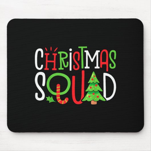 Christmas Squad Funny Xmas Tree Family Matching Pa Mousepad (Vorne)