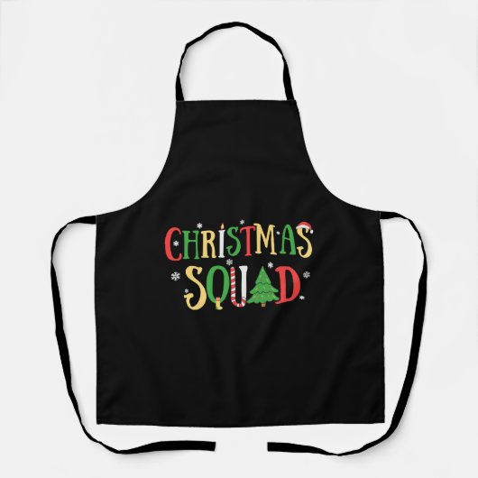 Christmas Squad Funny Xmas Tree Schürze (Vorderseite)