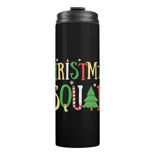 Christmas Squad Funny Xmas Tree Thermosbecher (Vorderseite)