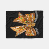 Christmas Squad Gingerbread Bow Coquette Noen Xmas Fleecedecke (Vorderseite (Horizontal))