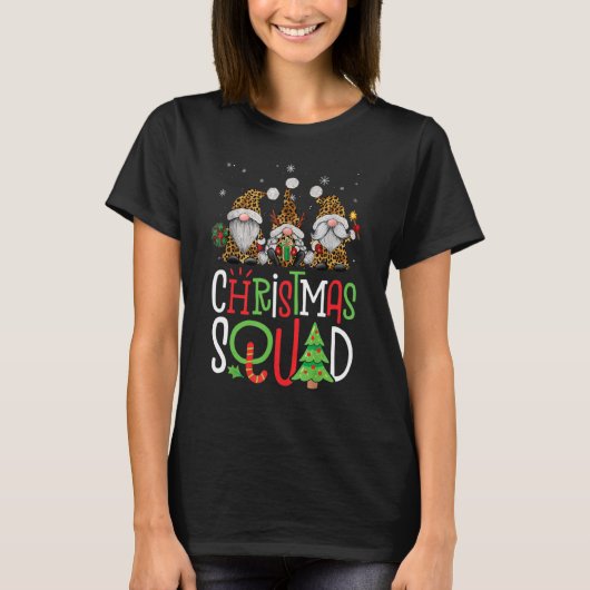 Christmas Squad Gnomes Buffalo Plaid Red Family Ma T-Shirt (Vorderseite)