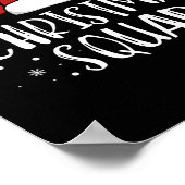 Christmas Squad Light Red Santa Hat Family Matchin Poster (Ecke)