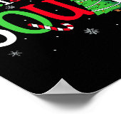 Christmas Squad Matching Family Group Santa Elf Sq Poster (Ecke)