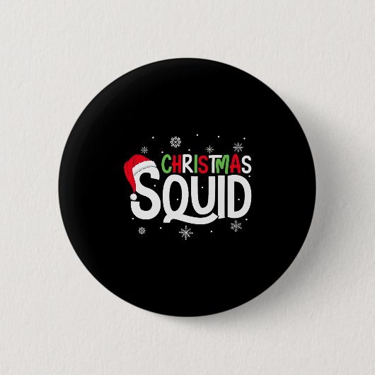 Christmas Squad Matching Family Group Santa Elf Xm Button (Vorderseite)
