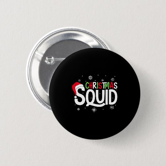 Christmas Squad Matching Family Group Santa Elf Xm Button (Vorne & Hinten)