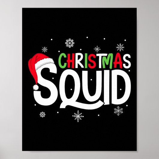 Christmas Squad Matching Family Group Santa Elf Xm Poster (Vorne)