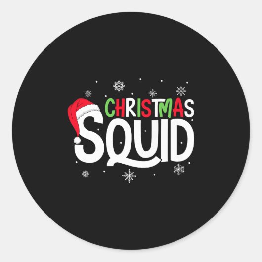 Christmas Squad Matching Family Group Santa Elf Xm Runder Aufkleber (Vorderseite)