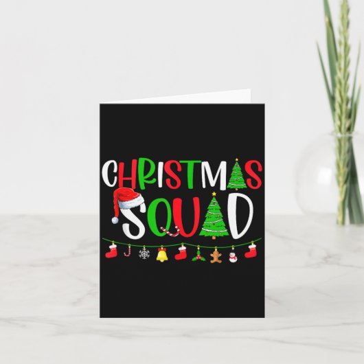 Christmas Squad Matching Family Group Xmas Decor H Karte (Vorderseite)