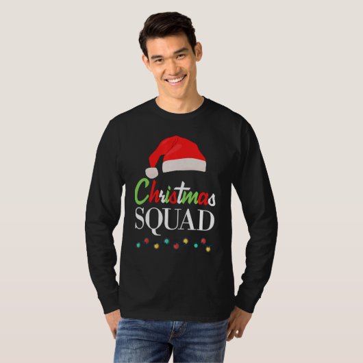 Christmas Squad Pajamas Matching Family Santa Clau T-Shirt (Vorne ganz)