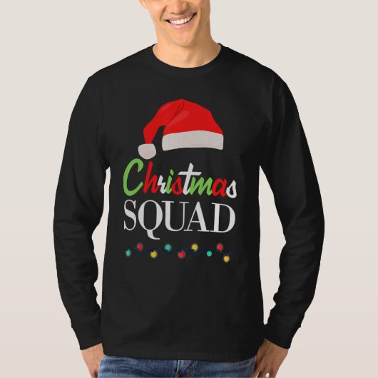 Christmas Squad Pajamas Matching Family Santa Clau T-Shirt (Vorderseite)