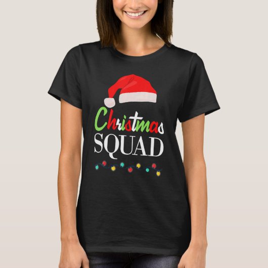 Christmas Squad Pajamas Matching Family Santa Clau T-Shirt (Vorderseite)