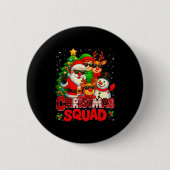 Christmas Squad Plaid Santa Snowman Elf Rudolph Xm Button (Vorderseite)