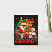 Christmas Squad Plaid Santa Snowman Elf Rudolph Xm Karte (Vorderseite)