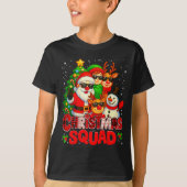 Christmas Squad Plaid Santa Snowman Elf Rudolph Xm T-Shirt (Vorderseite)