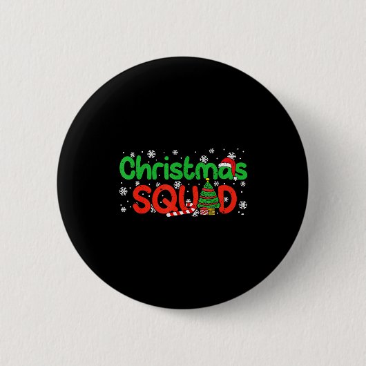 Christmas Squad Santa Dabbing Elf Family Matching Button (Vorderseite)