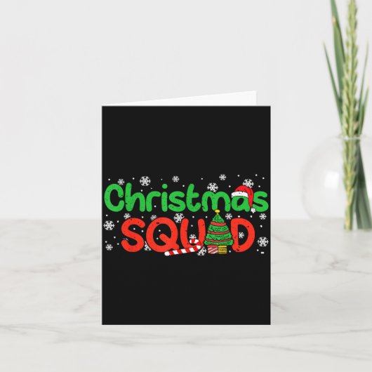 Christmas Squad Santa Dabbing Elf Family Matching  Karte (Vorderseite)
