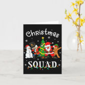 Christmas Squad Santa Dabbing Elf Family Matching Karte (Gelbe Blume)