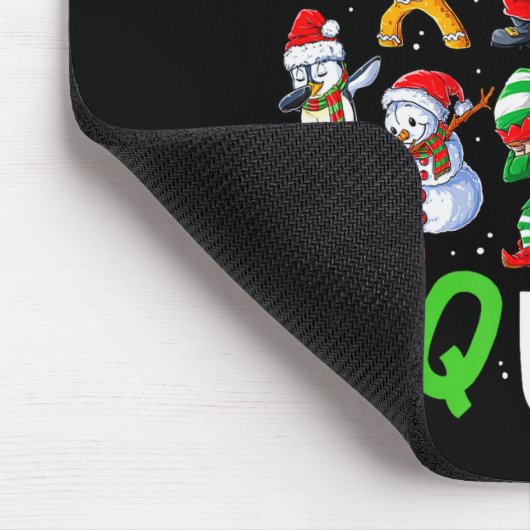 Christmas Squad Santa Dabbing Elf Family Matching Mousepad (Ecke)