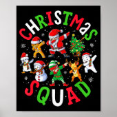 Christmas Squad Santa Dabbing Elf Family Matching Poster (Vorne)