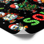 Christmas Squad Santa Dabbing Elf Family Matching Poster (Ecke)