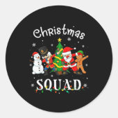 Christmas Squad Santa Dabbing Elf Family Matching Runder Aufkleber (Vorderseite)
