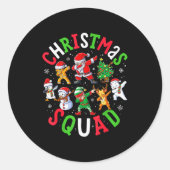 Christmas Squad Santa Dabbing Elf Family Matching Runder Aufkleber (Vorderseite)