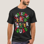 Christmas Squad Santa Dabbing Elf Family Matching  T-Shirt (Vorderseite)