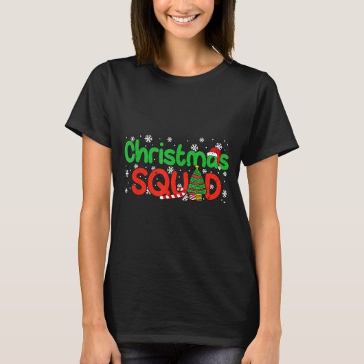 Christmas Squad Santa Dabbing Elf Family Matching T-Shirt (Vorderseite)