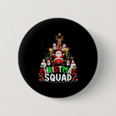 Christmas Squad Santa Elf Tree Xmas Family Matchin Button (Vorderseite)