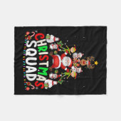 Christmas Squad Santa Elf Tree Xmas Family Matchin Fleecedecke (Vorderseite (Horizontal))