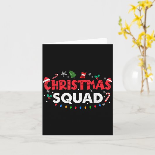 Christmas Squad Santa Family Matching Group Xmas B Karte (Gelbe Blume)