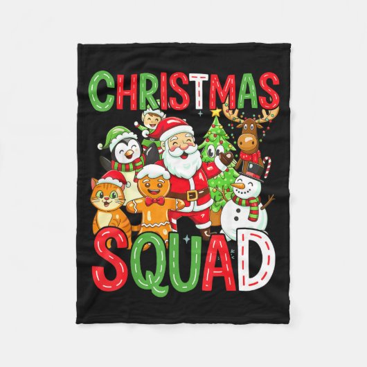 Christmas Squad Santa Family Matching Xmas Fleecedecke (Vorderseite)