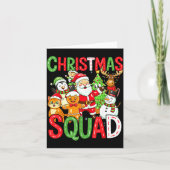 Christmas Squad Santa Family Matching Xmas  Karte (Vorderseite)