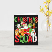 Christmas Squad Santa Family Matching Xmas  Karte (Gelbe Blume)