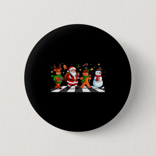 Christmas Squad Santa Gingerbread Xmas Men Women K Button (Vorderseite)