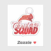 Christmas-Squad-Santa-Mütze  Aufkleber (Blatt)