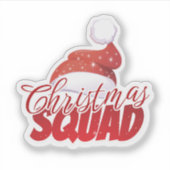 Christmas-Squad-Santa-Mütze  Aufkleber (Vorderseite)
