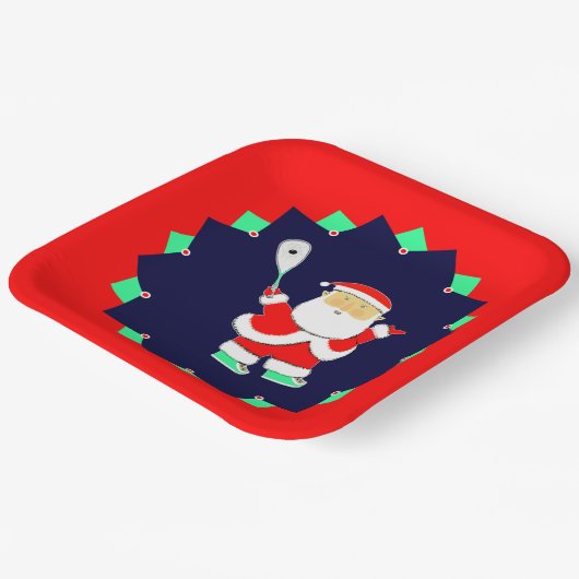 Christmas Squash Sports Party Pappteller (Gewinkelt)