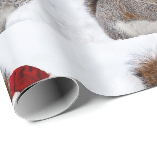 Christmas Squirrel card Geschenkpapier (Rolleneckpunkt)
