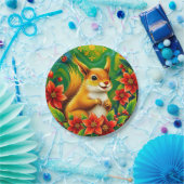 CHRISTMAS SQUIRREL~ Hübsch grün gelb" Pappteller (Party)