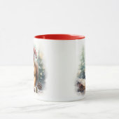 Christmas Squirrel reading Tasse (Zentrum)