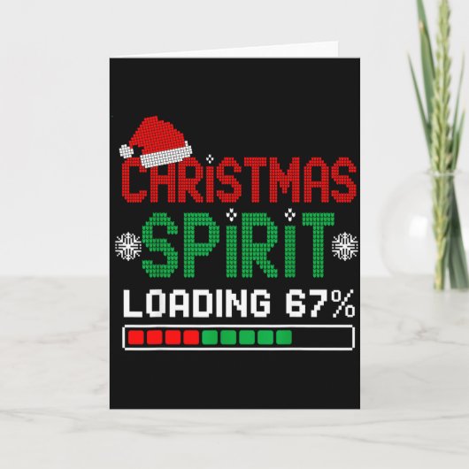 Christmas Srit Loading 67% Funny Six Seven Meme Ge Karte (Vorderseite)