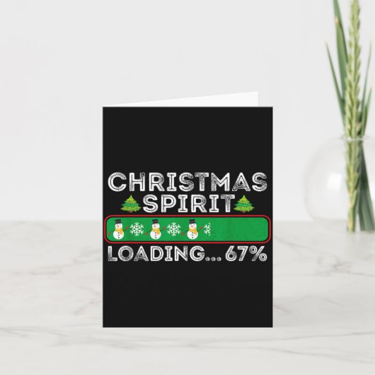 Christmas Srit Loading 67 Six Seven Meme Funny Sno Karte (Vorderseite)